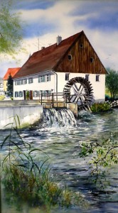 Mühle in Ziemetshausen 68x41cm